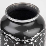 Handcrafted Diamond Cut Cremation Urn – Charcoal Finish – Suitable for Adult Men & Women – 200lbs Capacity