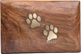 INTAJ Wooden Pet Urn for Dog and Cat Ashes – Personalized Cremation Memorial Urn Keepsake for Pet Loss, Custom Engraved Sustainable Ash Container, Large Pet Funeral Urn (121 lbs/55 kgs, 1.8L)