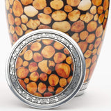Handcrafted Wooden Cremation Urn – Mosaic Treaty Design – Suitable for Adult Men & Women, Mom & Dad – 200lbs Capacity