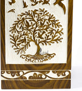 Handmade Rosewood Urn for Human Ashes | Tree of Life Wooden Urns Hand-Crafted - Funeral Cremation Urn for Ashes (Antique Bird Tree, Keepsake - 100 Cu/in)