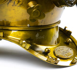 Handcrafted Antique Scuba Diving Helmet - Premium Home Decor Helmet for Diving Lovers - Marine US Navy Deep Sea Diver Diving Helmet (Antique Gold, Large)