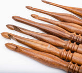 Handmade Wooden Crochet Hook - Rosewood Needle Crochet Hooks Set - Yarn Craft Knitting Needle for Chrocheting Lace Doilies Flower Projects (Neem Wood, 08.00 mm)