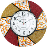 Wall Clock, Silent Non-Ticking Decorative Battery Operated Wall Clock for Living Room Home Office School, Round Home Decor Wall Clock (Universal - 14-8", Vibrant)