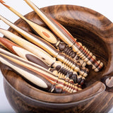 Handmade Wooden Crochet Hook - Rosewood Needle Crochet Hooks Set - Yarn Craft Knitting Needle for Chrocheting Lace Doilies Flower Projects (Maple Wood, 03.50 mm)