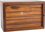INTAJ Borders Wooden Urns for Human Ashes Adult Funeral Urn, Wooden Cremation Urns for Ashes Engraving, Wooden Box (M (7.5x5x3.75) 90 Cu/in, Custom Border Carved)