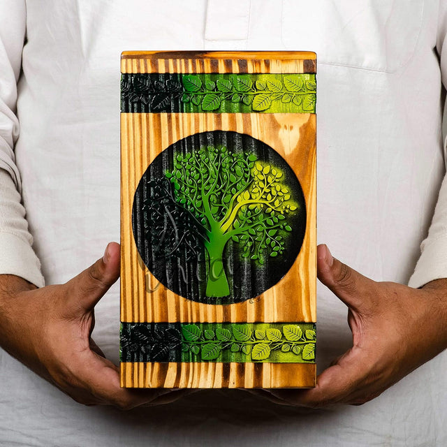 Handmade Tree of Life Urn – Sapling Tree Design – Suitable for Adults – X-Small (7.5Hx4.25W, 100 Cu/in)