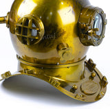 Handcrafted Antique Scuba Diving Helmet - Premium Home Decor Helmet for Diving Lovers - Marine US Navy Deep Sea Diver Diving Helmet (Antique Gold, Large)