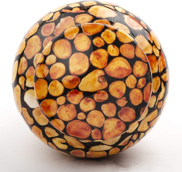 Handcrafted Wood Cremation Urn – Mosaic Turned – Suitable for Adult Men & Women – 200lbs Capacity