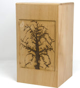 Handmade Rosewood Urn for Human Ashes | Tree of Life Wooden Urns Hand-Crafted - Funeral Cremation Urn for Ashes (People's Tree, Medium - 150 Cu/in)
