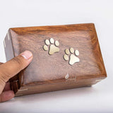 INTAJ Wooden Pet Urn for Dog and Cat Ashes – Personalized Cremation Memorial Urn Keepsake for Pet Loss, Custom Engraved Sustainable Ash Container, Large Pet Funeral Urn (121 lbs/55 kgs, 1.8L)