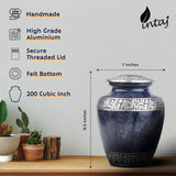 Handcrafted Cremation Urn – Cloud Heaven Blue Design – Suitable for Adult Men & Women, Mom & Dad