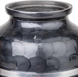 INTAJ Cremation Urn for Human Ashes Adult Male Female, Decorative Urns for Men Women, Large Burial Urn for Adult Ashes up to 250lbs (Adult upto 250lbs, Pitch Black)
