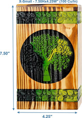 Handmade Tree of Life Urn – Sapling Tree Design – Suitable for Adults – X-Small (7.5Hx4.25W, 100 Cu/in)