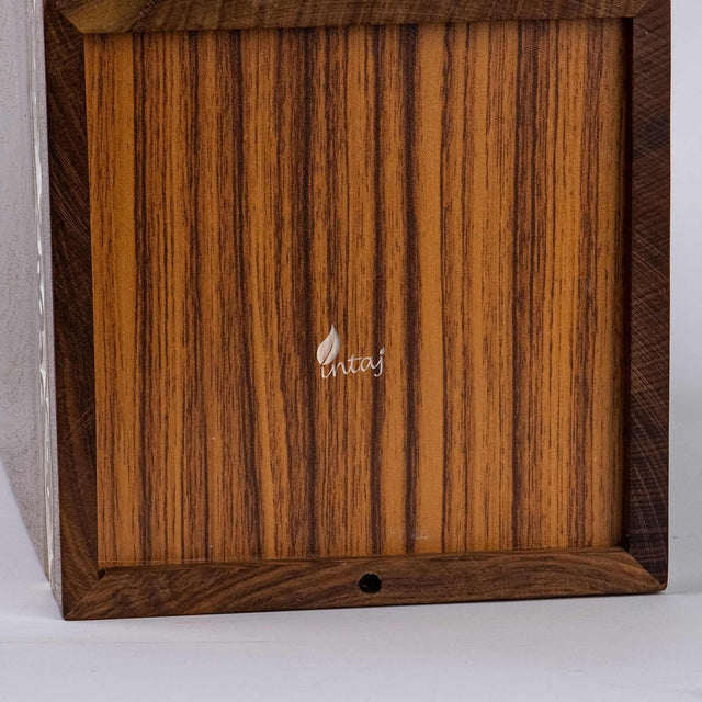 INTAJ Cremation Urn for Human Ashes - Wooden Urn Box for Ashes Handcrafted - Tree of Life Memorial Urn Funeral Cremation Urns (XL (14x7.5) 640 CuIn, Antique Rosewood Tree)