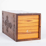 INTAJ Wooden Urn for Human Ashes, Adult Rosewood Grace and Mercy Cross Funeral Cremation Urn for Ashes - Burial Urn Box (Latin Cross, Medium - 9.5Hx5.5W (180 Cu/in))