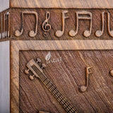INTAJ Cremation Urns for Ashes Medium Male Female Wooden Guitar Urns Box for Ashes and Casket for Men Women Child, Pets Cat Dog Urn Burial Funeral Memorial Urns for Ashes Holds up to 250 lbs