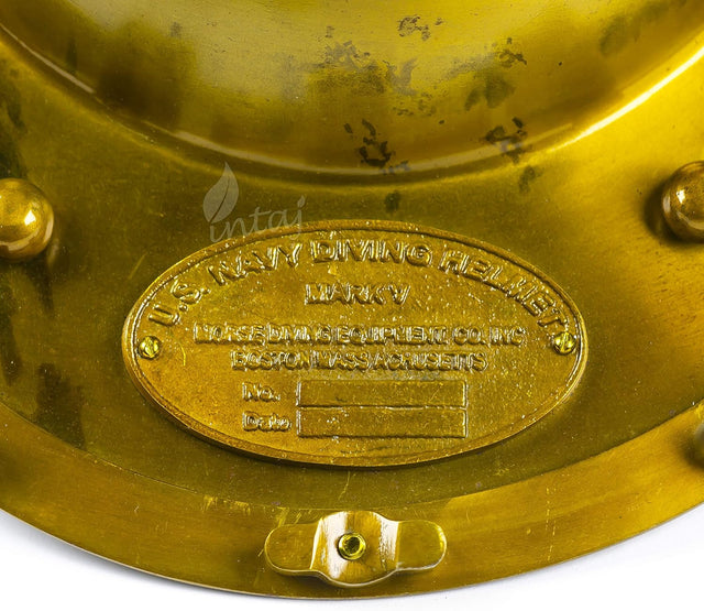 Handcrafted Antique Scuba Diving Helmet - Premium Home Decor Helmet for Diving Lovers - Marine US Navy Deep Sea Diver Diving Helmet (Antique Gold, Large)