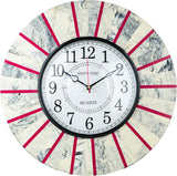 Wall Clock, Silent Non-Ticking Decorative Battery Operated Wall Clock for Living Room Home Office School, Round Home Decor Wall Clock (Universal - 14-8", Pink Marbles)