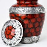 Handcrafted Cremation Urn – Cloud Red Design in Elite Cloud Blue & Silver – Suitable for Adult Men & Women, Mom & Dad – 200lbs Capacity