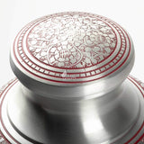 Handcrafted Cremation Urn – Arcadia Red Design in Royal Silver – Suitable for Adult Men & Women, Mom & Dad