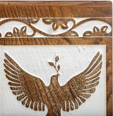 INTAJ Handmade Rosewood Urn for Human Ashes, Peaceful Bird Wooden Urns for Ashes Hand-Crafted, Funeral Cremation Urn, Pet Dog Urns for Ashes (Daisy White, Small - 8Hx4.75W (115 Cu/in))