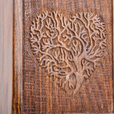 INTAJ Handmade Rosewood Urn for Human Ashes Adult Funeral Urn - Tree of Life Wooden Urn for Ashes Hand-Crafted - Funeral Cremation Urn for Pets (Keepsake (115 Cu/in), Rosewood Heart)