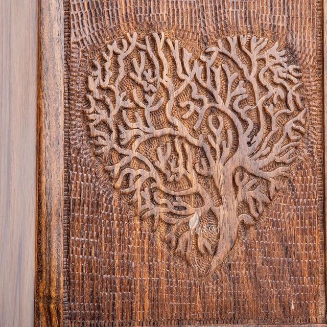 INTAJ Handmade Rosewood Urn for Human Ashes Adult Funeral Urn - Tree of Life Wooden Urn for Ashes Hand-Crafted - Funeral Cremation Urn for Pets (Keepsake (115 Cu/in), Rosewood Heart)